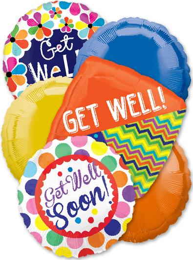 Get well soon bunch balloon with 6 balloons